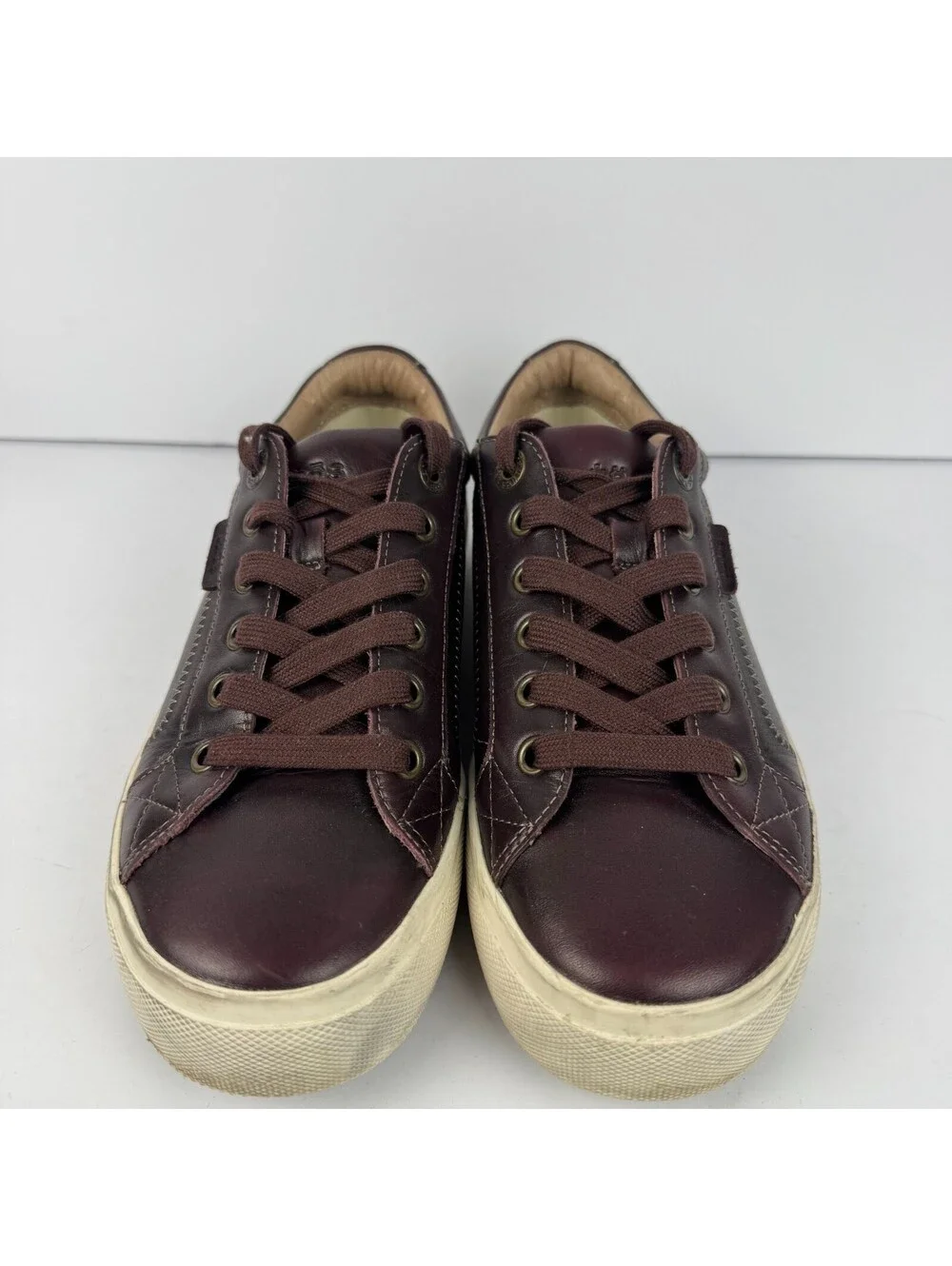 Taos Plim Soul Lux Womens 8 Merlot Plum Leather Sneakers Shoes PLX-13994A
